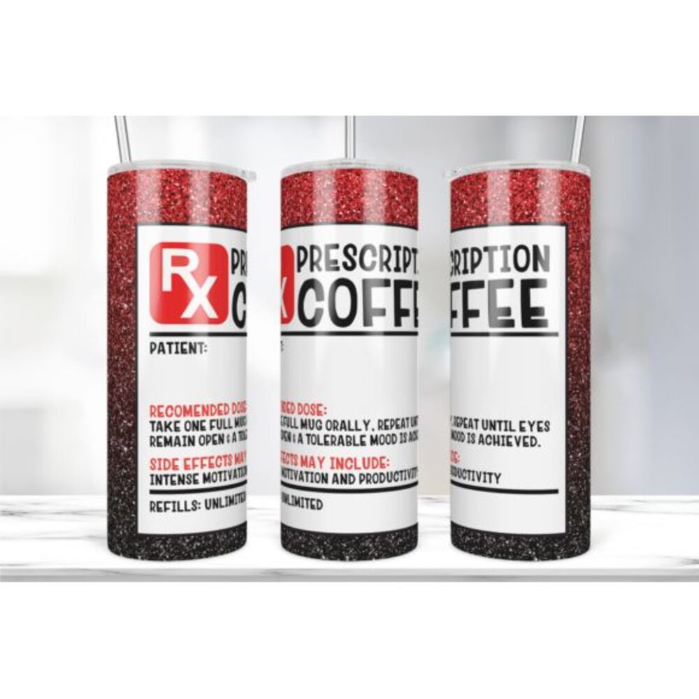 RX Coffee funny 20oz drinking tumbler